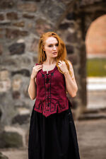 Miederweste mit Stickerei Rot