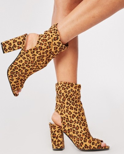 Damen leopardenmuster peeptoe - damen,