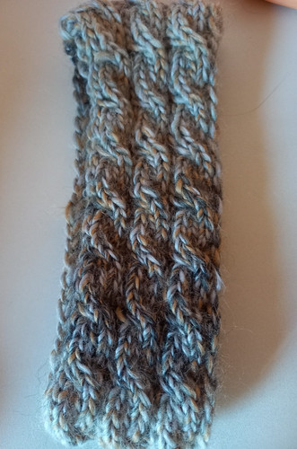 Stirnband handgestrickt tweed - handgestrickt,