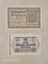 26 Großnotgeldscheine Düsseldorf & Rheinprovinz – überwiegend verschiedene