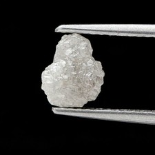 Grobem Roh Diamant 1.27TCW Silber Grau Funkelnde Natur Irregular Form Für Gift