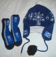Hamburger SV HSV  Unisex Kinder Mütze & Antirutchsoken, Größe 4 - 6 J.