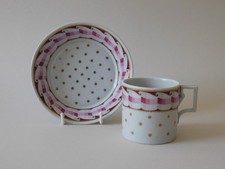 EMPIRE TASSE  in 'Alt Wien-Manier' Porzellan handbemalt wohl Thüringen um 1800