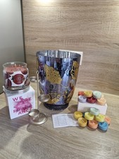 PartyLite Paket Set mit 3 Docht DWG, 18 TL Box, Windlicht Wirbelnde Blätter 130€