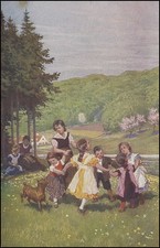 AK Volksliederkarte Alles neu