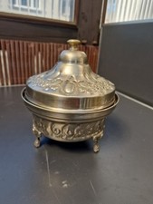 Schmuckdose mit Deckel, Vintage, Versilbert 19x17cm