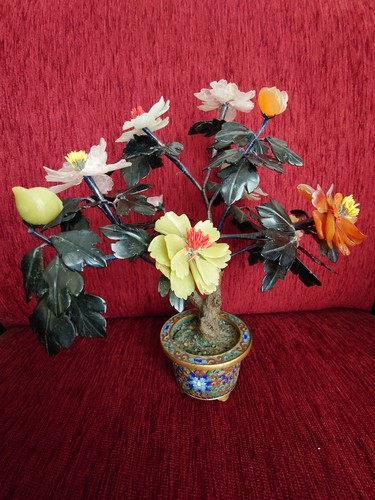 Vintage hardstone bonsai - hardstone,