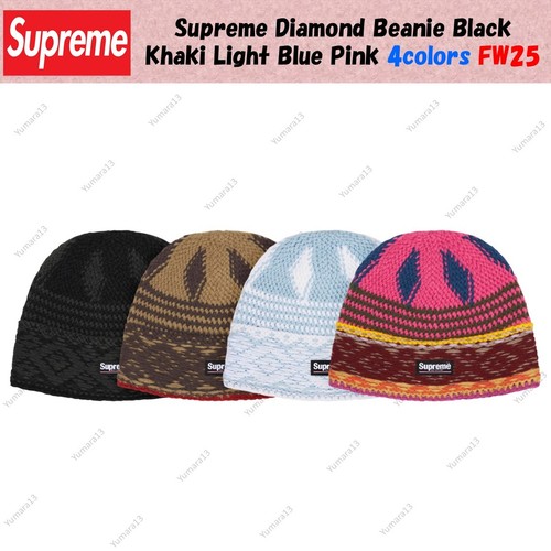 Supreme diamond beanie black - supreme,