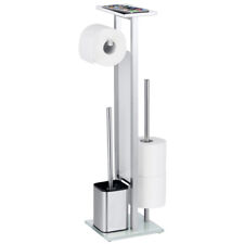Toilettenpapierhalter mit Regal Toilettenbürstenhalter Ersatzrollenhalter WENKO