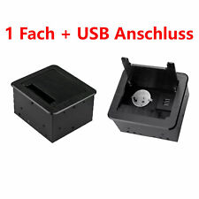 Steckdose 1 Fach + USB  Einbausteckdose USB LAN Tischsteckdose  230V