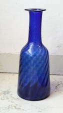 museale Barock Form Flasche Kobalt blau Glas Flasche verdreht ANSCHAUEN !!!