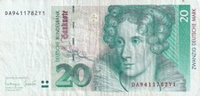 20 DM Schein Deutschland 1993