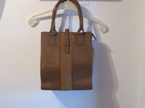 Damenhandtasche braun lack - damenhandtasche, braun,