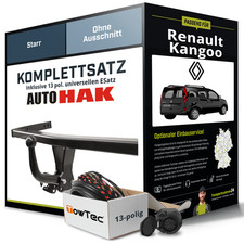 Anhängerkupplung starr für RENAULT Kangoo +E-Satz EBA EC 94/20