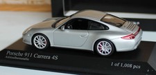 Minichamps 1:43  PORSCHE 911 CARRERA 4S  997 FACELIFT  SILBER  2008  SEHR SELTEN