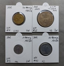 DDR 4 Münzen 1 Pf 1952 A, 10