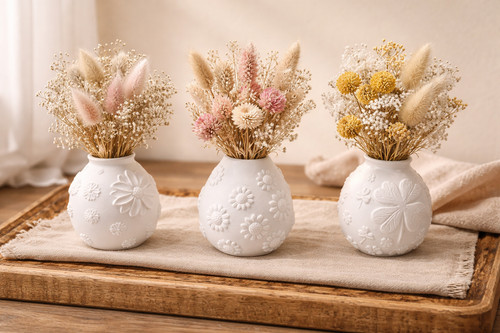 Kerzen vase mit blumenmuster - mit,