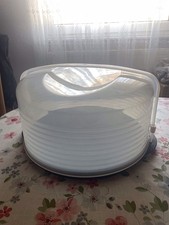 Tortenplatte mit Haube, Kunststoff, Weiß Tupperware