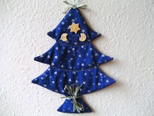 Patchwork Christbaum wattiert aus Westfalenstoffe dunkelblau Weihnachten Advent