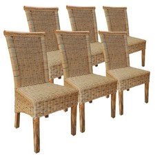 Rattanstuhl Set 6 Stück