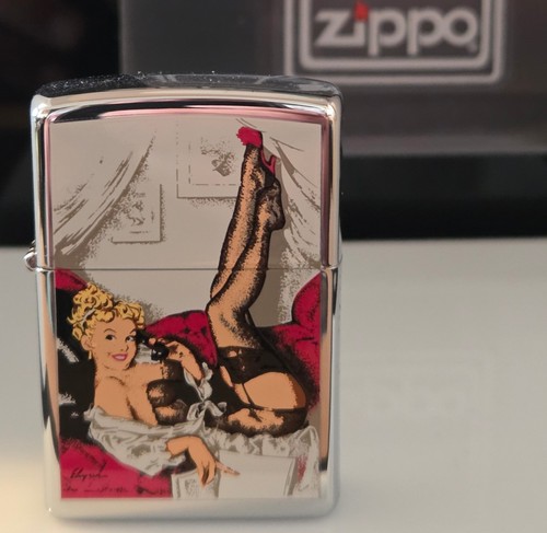 Zippo pin girl motiv - (motiv, by