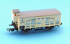 PIKO H0 Gedeckter Güterwagen K.Sächs.Sts.E.B. Fische Emil Bachmann