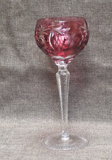 Nachtmann Kristall Weinglas Römer Dekor Traube Überfang rubinrot