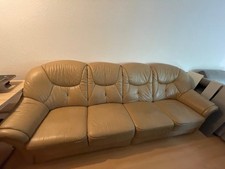 Ledercouch 4 Sitzer, beige/ hellbraun, sehr guter Zustand VB