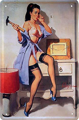Blechschilder pin pinup hot - blechschilder,