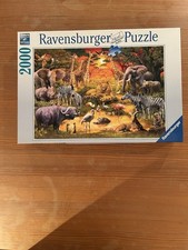 Ravensburger Puzzle 2000 Teile Tiersafari Im Sonnenuntergang