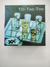 Tic Tac Toe Trinkspiel  aus Glas für JGA  Partyspiel  9 Shotgläser 3 gewinnt