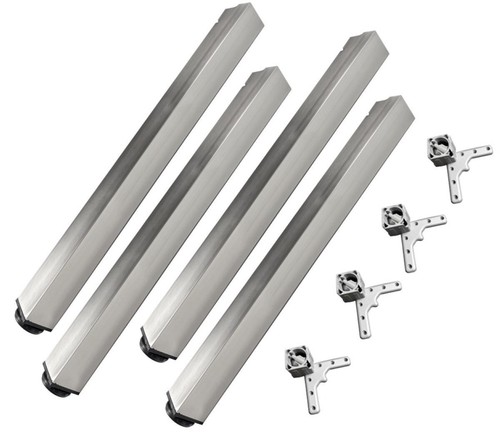 Tischbein eckig edelstahl - eckig,