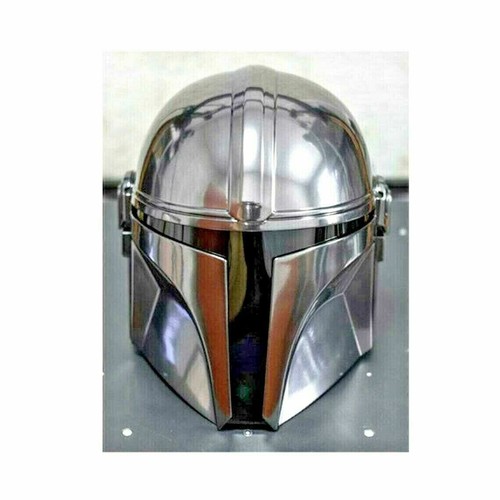 Larp steel mandalorian helmet - larp,