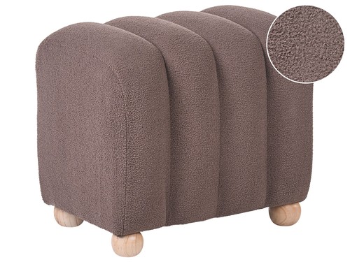 Hocker bouclé braun - bouclé,