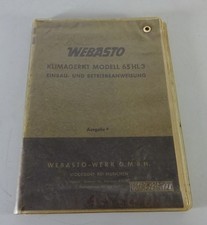 Betriebsanleitung + Teilekatalog Webasto Klimaanlage Modell 65 HL 3 Stand 9/1956