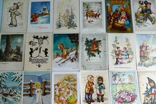 Konvolut alte Grußkarten Glückwünsche Künstlerpostkarten Weihnachten u.a.