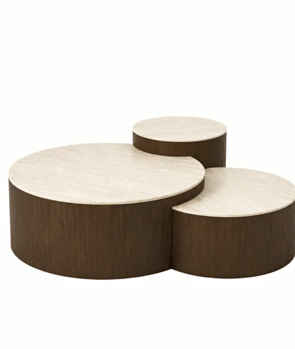 3er set couchtisch rund - set,