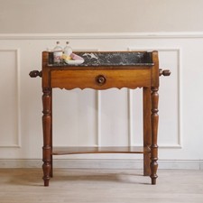 Marmor Waschtisch Antik Konsolentisch Vintage Louis Philippe Schmink Frisiertisc