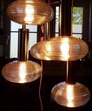 Alte Kaskadenlampe Ufo Glas