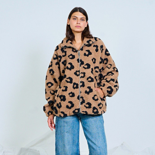 Kuschelige teddy jacke mit - teddy-jacke,