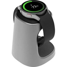 Samsung Schnell Ladehalterung für Watch Active2 / Watch3 / Watch4 /Watch5 Silber