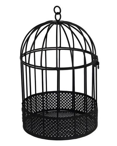 Schwarzer vogelkäfig aus - schwarzer,