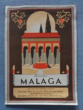 altes Weinetikett Musteretikett Etikett Label Feinster Malaga Illert Auheim