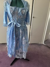 Dirndl Hellblau Mit Spitze Und
