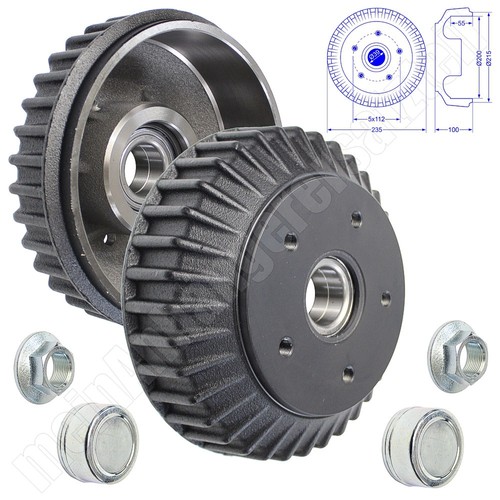 Bremstrommel 200x50mm für - 2x,