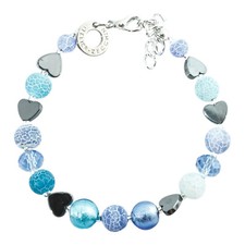 Murano Glas Armband Blau