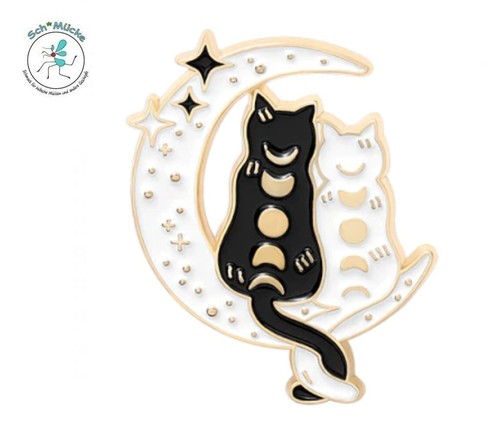 Anstecker katzen liebespaar - anstecker,