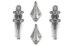 2 x Exzenterverschluss m. Halter Bordwandverschluss Anhänger Verschluss Bordwand