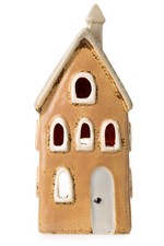 Windlicht Haus Keramik beige |