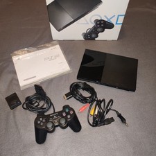 Sony Playstation 2 Slim - SCPH-90004 [charcoal black] - Konsole mit OVP